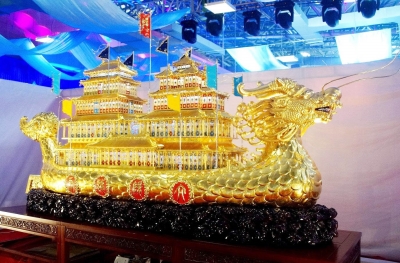即將亮相“大師展”的《大隋龍舟》。資料圖片