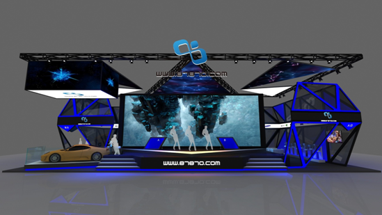 87870展臺設計神秘酷炫惹人遐想(圖1) 87870展臺設計照曝光 神秘酷炫惹人遐想